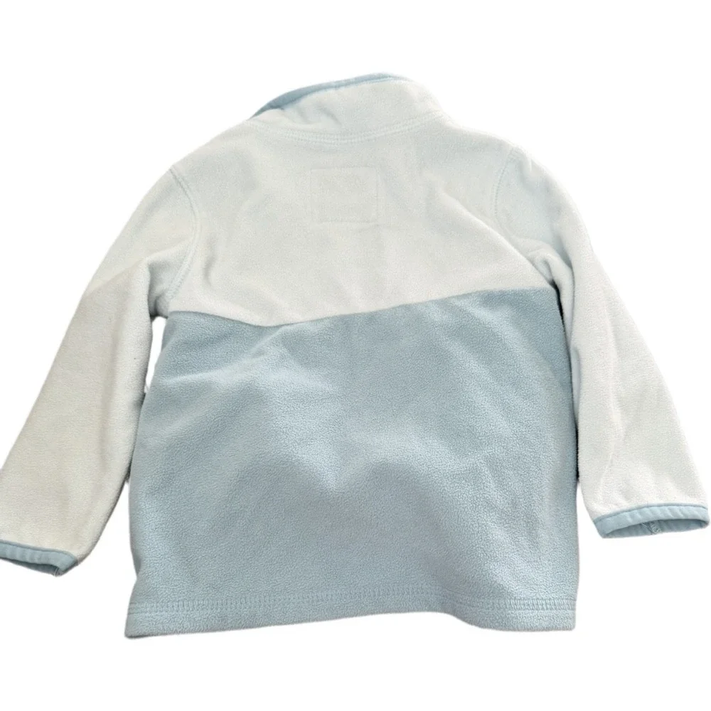 OshKosh B'gosh Baby Girls 18M Blue Colorblock Fleece Jacket Full Zip Heart